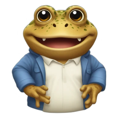 bufo saying Hi to I&D sticker