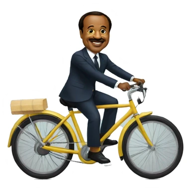 paul biya sur un vélo  sticker