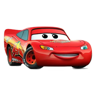 sad lightning Mcqueen mr.monopoly sticker