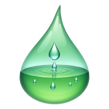 Gota de agua de color verde sólido sticker