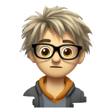 sad overworked student and a bit rat sticker