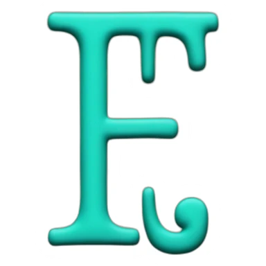 two letters, one after the other, one is a black lowercase letter t and the other is a turquose verical bar sticker
