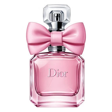 Miss Dior perfume bottle with bow sticker
