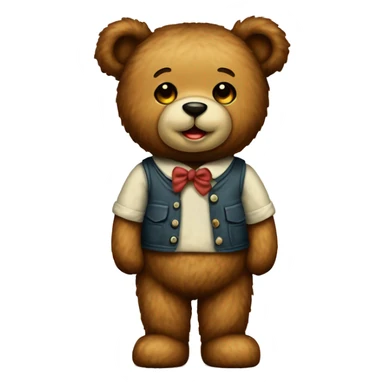 Teddy bear vintage full body sticker