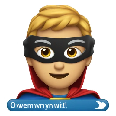 computer screen wearing a superhero cape sticker