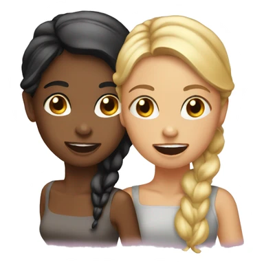 Two girls gossip sticker