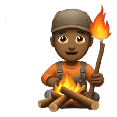 campfire man sticker