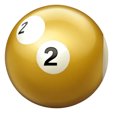 golden billiard ball with the number 23 in a shiny metallic style sticker
