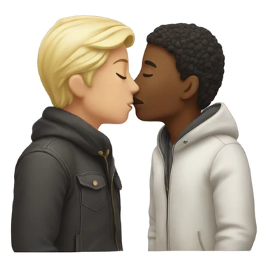 two people kissing sticker