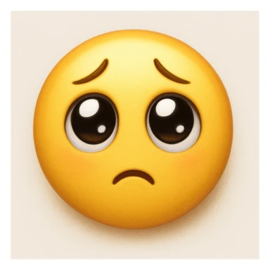 yellow face with pleading eyes sticker