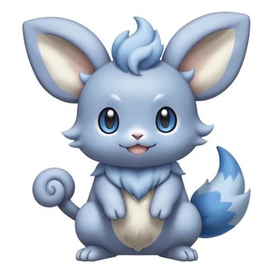 Minccino-Espurr-Fakémon-hybrid-creature (full body)  sticker