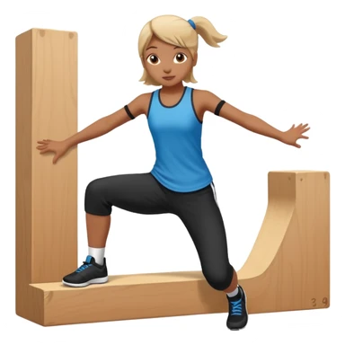 a girl doing parkour at young kids school sticker
