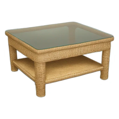 Rattan coffee table sticker