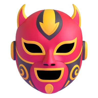 black and yellow luchador mask sticker