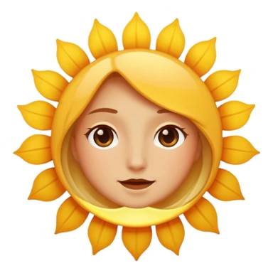 Ray of sunshine around face sticker