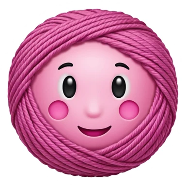 ball of yarn, pink sticker