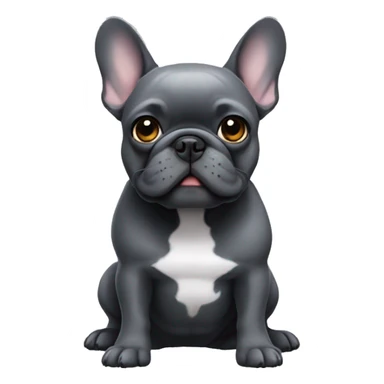 dark grey french bulldog sticker