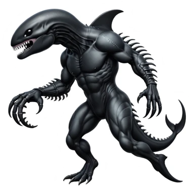  Venom-Xenomorph-Orca-hybrid-fantasy-creature (full body) sticker