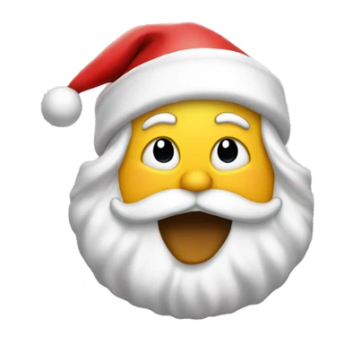 Santa smiley face blowing  sticker