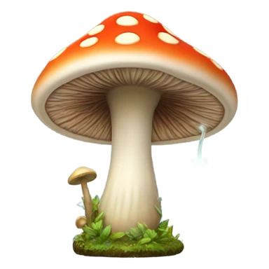 A mushroom fairy bong sticker