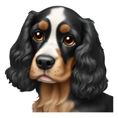 black and tan cocker spaniel sticker