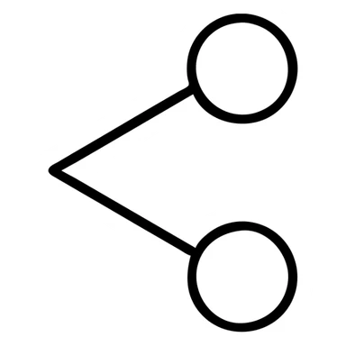 minimalist share icon, thin lines, transparent background sticker