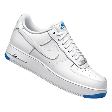 White Nike Air Force 1 sneaker with clean design and Nike swoosh sticker
