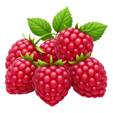 Raspberries in 3D sticker