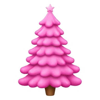 a pink christmas tree  sticker