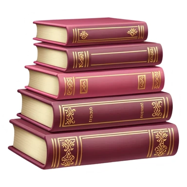Pastel Reddish-pinkish and gold and white vintage books sticker