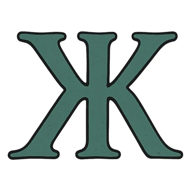 Ж in the style of the provided example sticker