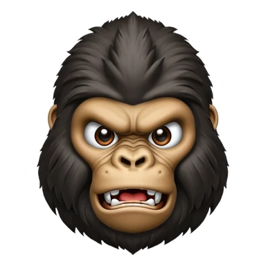 A gorilla angry face symbol with realstick  sticker