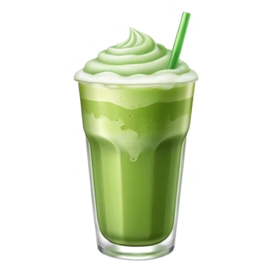 Iced matcha latte in a glass  sticker