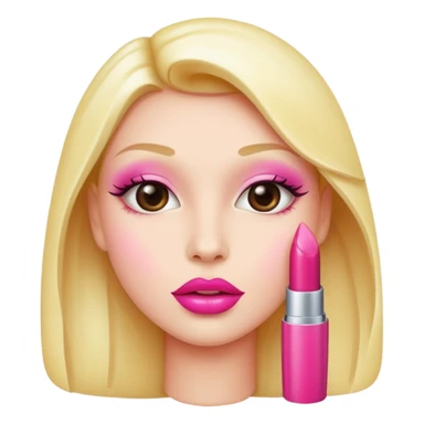 Pink lipstick sticker