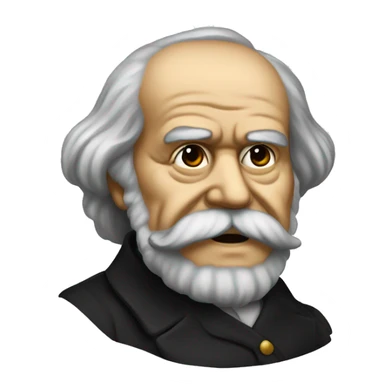 Karl Marx wear a covid mask  sticker