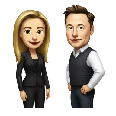 Elon musk and Giorgia meloni sticker