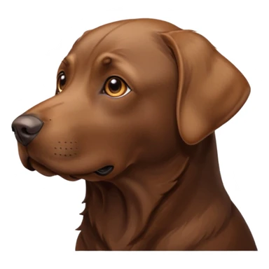 Please make a brown lab one side profile: 🐕 sticker