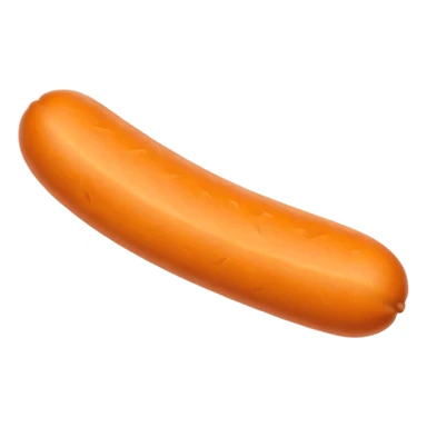 orange cylindrical pieces sausage shaped on each end with no lines sticker