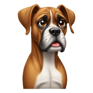 Boxer dog side eye sticker