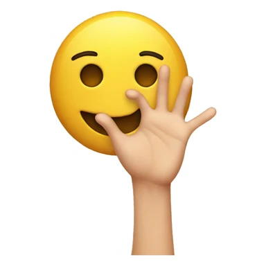 smiley holding hand to forhead sticker