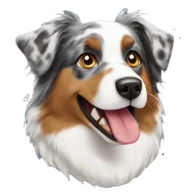 Australian shepherd with a ugly Christmas sweater only sticker