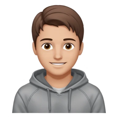 Kjekk gutt (lys i huden) som har pynta seg. Har på seg Jeans og grå hette genser og håret skal være  midtskill og fargen på håret er brunt. Litt øyevipper men ikke mye og litt mørke brun. Skal se HOT Å SEXY UT sticker