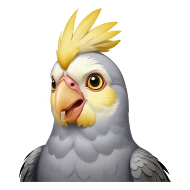 cockatiel bird looking up sticker