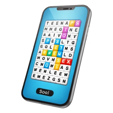 Crossword on smartphone display sticker