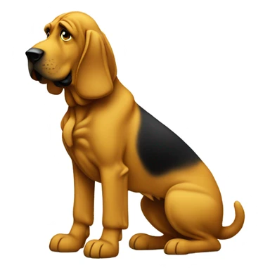 A yellow bloodhound teaching a lesson. sticker