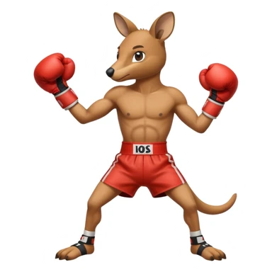 Kangaroo boxer sticker