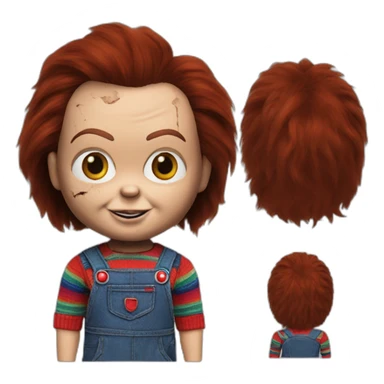 Chucky doll from childs play sticker