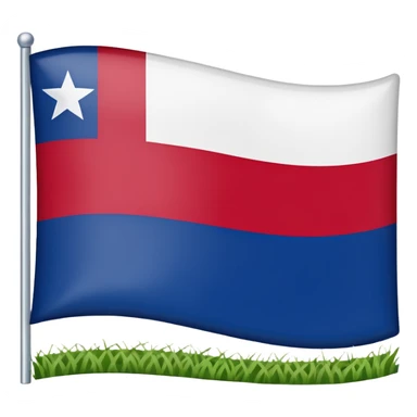 An emoji of the Texas state flag/ a mini American with one star and one white stripe and on red stripe sticker