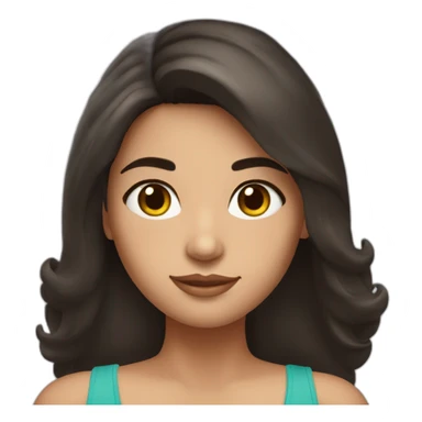 beautiful argentine girl with dark hair and suntan skin sticker