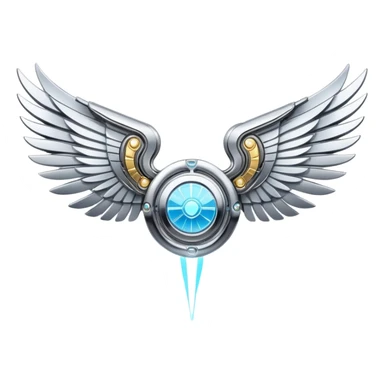 sorayama champion wings mechanical glowing sticker